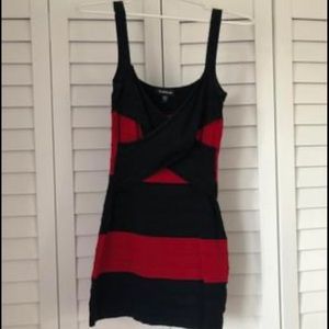 Bebe Black & Red bodycon dress